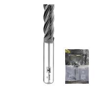 SPEED TIGER ISE Carbide Square End Mill - Micro Grain Carbide End Mill for Alloy Steels/Hardened Steels - 4 Flute - ISE3/8"4T - Made in Taiwan (1 Piece, 3/8")