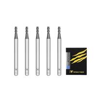 SPEED TIGER ISE Carbide Square End Mill - Micro Grain Carbide End Mill for Alloy Steels/Hardened Steels - 4 Flute - ISE3/32"4T - Made in Taiwan (5 Pieces, 3/32")