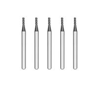 SPEED TIGER ISE Carbide Square End Mill - Micro Grain Carbide End Mill for Alloy Steels/Hardened Steels - 4 Flute - ISE1/16"4T - Made in Taiwan (5 Pieces, 1/16")