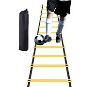 Speed Training Ladder - 19.6ft Agility Drill Bit Set, 12-Step Fast Trainer, Lightweight Field Exercise Straps, Compact Carry Bag Included | Equipment