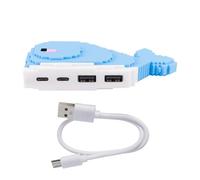 Speed USB2.0 Hubs Splitter 4Port Type C/USB Extension for Computers and Offices Use with 480Mbps Data Transfer Rate