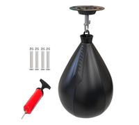 Speedbag Boxing Set - Boxing Speed Bag | Boxing | Hanging Pear Shaped Speed Bag | Reflective Boxing Ball | Portable Spin Ball for Gym | Reusable Boxing Ball for Men Women