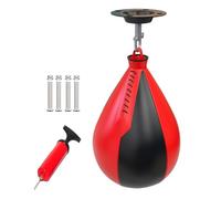 Speedbag Boxing Set - Durable Pear Shaped Punching Ball, High Training Equipment | Lightweight Portable Design, Fast Speed Bag for Men/Women, Home, Gym, Box
