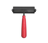 Speedball 4" Steel Frame Wooden Core Deluxe Hard Rubber Brayer, Block Printing, Printmaking Tools, Brush Roller, Scrapbooking Art Craft Supplies, Decoupage, Maroon