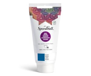 Speedball 75cc 2.5 oz Fabric Block Printing Ink Blue, Oil-Based Printing Ink, Bold Opaque Colour, Bag, Clothes Printing, No Heat Set, Creative Printing, Home, Art Studio, Ink For Starter Kit