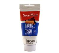 Speedball 75cc 2.5 oz Fabric Block Printing Ink White, Oil-Based Printing Ink, Bold Opaque Colour, Bag, Clothes Printing, No Heat Set, Creative Printing, Home, Art Studio, Ink For Starter Kit