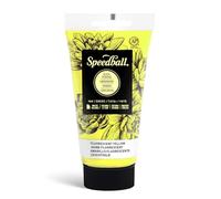 Speedball 75ml 2.5oz Water-Soluble Block Ink Fluorescent Yellow, for Block Printing, Lino, Screen Printing, for Artists Kit