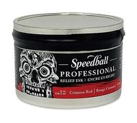 Speedball 8oz Professional Relief Ink Crimson Red, For Block, Relief Printing, Linocut, Wood Cutting, Oil-Based