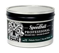 Speedball 8oz Professional Relief Ink Phthalo Green, For Block, Relief Printing, Linocut, Wood Cutting, Oil-Based