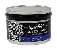 Speedball 8oz Professional Relief Ink Ultramarine Blue, For Block, Relief Printing, Linocut, Wood Cutting, Oil-Based