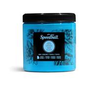 Speedball 8oz Water-Soluble Block Ink Fluorescent Blue, for Block Printing, Lino Printing, Screen Printing, for Artists Kit