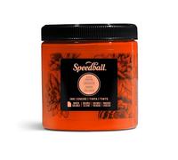Speedball 8oz Water-Soluble Block Ink Orange, For Block Printing, Lino Printing, Screen Printing, For Artists Kit