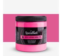 Speedball : Acrylic Screen Printing Ink : 8oz (236.5ml) : Fluorescent Hot Pink