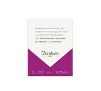 Speedball Arnhem 1618 100% Rag Fine Art Paper Pad, Acid-Free 8.5" x 11" 20 Sheets 245gsm White, For Print Making, Drawing, Printing, Lettering, Painting, Artist Supplies For Art And Craft Kit
