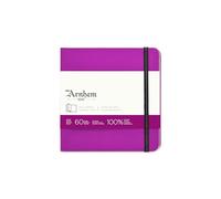 Speedball Arnhem 1618 Journal 5.5 x 5.5" Square, 245gsm, 60 White Paper Pages, 100% Rag Cotton Fine Art Paper Journal, Acid-Free, for Drawing, Sketching, Printing, Painting, Artist Supplies