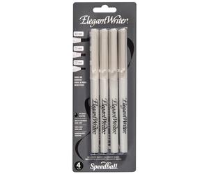Speedball Assorted Tips Elegant Writer, Set of 4, Black