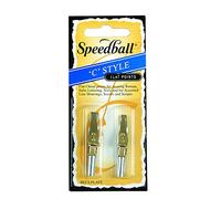 Speedball C0/C1 Series Pen Nib, Broad Edge Nibs, Triple-Reservoir Design, Calligraphy Ink Pen, Handwriting, Lettering, Fountain, Crow, For Artist Caligraphy Set, Silver