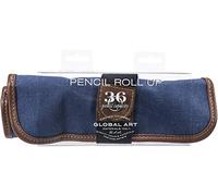 Speedball Canvas Pencil And Accessory Roll Up Case, 36 Pencil Capacity, Denim, Organiser Pen, Marker, Pencil Case, For Home, School, Art Studio, Travel Art, Stationery Set Essential, Boys, Girls