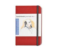Speedball Drawing Journal Book 3.5 x 5.5 Portrait Vermilion Red, Art Sketch Paper For Pen, Ink, Pencil, Markers, For Adult, Kid
