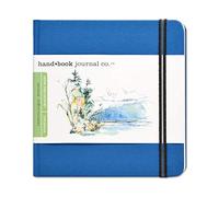 Speedball Drawing Journal Book 5.5 x 5.5" Square Ultramarine Blue, Art Sketch Paper For Pen, Ink, Pencil, Markers, For Adult, Kid
