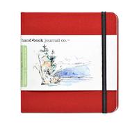 Speedball Drawing Journal Book 5.5 x 5.5" Square Vermilion Red, Art Sketch Paper For Pen, Ink, Pencil, Markers, For Adult, Kid