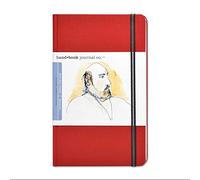 Speedball Drawing Journal Book 5.5 x 8.25 Portrait Vermilion Red, Art Sketch Paper For Pen, Ink, Pencil, Markers, For Adult, Kid