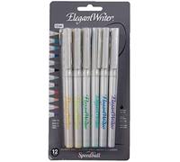 Speedball Elegant Writer 1.3mm Marker Set 12 Pieces, Pen Calligraphy, Writing, Card, Hand Writing, Drawing Essentials