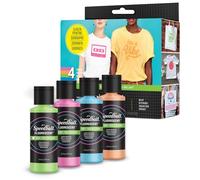 Speedball Fabric Screen Printing Ink Set, 57ml 4 Fluorescent Colours Print Making, Art Printing, Printing Kit Supplies, Ink Colour, Great Coverage Fabric Ink for Artist Set