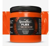 Speedball Flex Screen Printing Fabric Ink Mandarin 8oz, for Home Decor, Bags, T Shirt, Essential for Artists Craft Kit