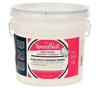 Speedball Gallon Gloss Overprint Acrylic-Based Varnish Medium, Screen Printing, Waterproof, Water-Based Print Making Supplies, For Art And Crafts