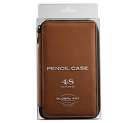 Speedball Leather Pencil Case, 48 Pencil Capacity, Antique Brown, Single Unit, For Home, Office, School, Professional And Hobby Artists Alike, Adults, Children