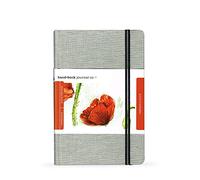 Speedball Linen Watercolour Journal 300gsm, Large Portrait, White, 8.25 x 5.5", For Painting, Drawing, Students, Artists, Journaling