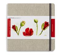 Speedball Linen Watercolour Journal 300gsm, Square, White, 8.25 x 8.25", For Painting, Drawing, Students, Artists, Journaling