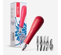 Speedball Lino Handle, Carded, For Block Printing, Cutters #1 #2 #3 #5 #6, Red, #1, For Lino Cutting, Printing, Carving, Home, Adults, Children, Use With Water Soluble & Oil Based Relief Ink