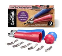 Speedball Lino Cutter Assortment, 2 Handles, Cutters #1, #6, Red/Blue, Single Unit, For Art, Craft, Printmaking, Home, Block Printers, Studio, Artists, Carving, Stamping, Linoleum