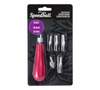 Speedball Lino Handle, Carded, For Block Printing, Cutters #1 #2 #3 #5 #6, Red, #1, For Lino Cutting, Printing, Carving, Home, Adults, Children, Use With Water Soluble & Oil Based Relief Ink