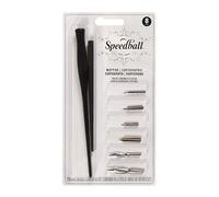 Speedball Mapping Pen Set, 2 Pen Holders, 6 Pen Nib Tips, For Ink Drawing, Drafting, Mapping, Mechanical Drawing, Writing Pens, Accessories Supplies