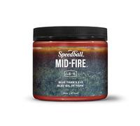 Speedball Mid-Fire Glaze, Blue Tiger's Eye, 16 Ounce Jar for Pottery and Ceramics