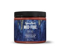 Speedball Mid-Fire Glaze, Variegated Lapis, 16 Ounce Jar for Pottery and Ceramics