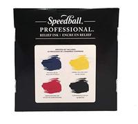 Speedball Professional Relief Ink 4 Colour Set, For Block, Relief Printing, Linocut, Wood Cutting, Oil-Based