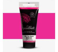 Speedball 37ml 1.25oz Water-Soluble Block Ink Fluorescent Magenta, Block Print, Lino Print, Screen Printing, for Artists Kit