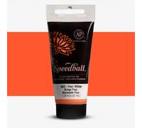 Speedball : Relief Ink : Water-soluble : 37ml (1.5oz) : Fluorescent Orange