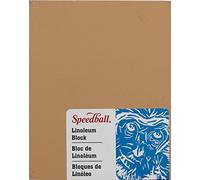 Speedball Smoky Tan Linoleum Block, 4" x 5", Lino Cutting, Stamp Making, Block Printing, Printmaking, Screenprinting Board, Essential Carving Materials, Tools For Art Craft Kit
