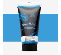 Speedball : Water-Soluble Block Ink : 75ml : Fluorescent Blue