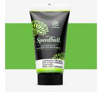 Speedball 75ml 2.5oz Water-Soluble Block Ink Fluorescent Lime Green, for Block Printing, Lino, Screen Printing, for Artists