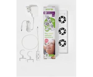 SPEEDCOMFORT Discrete Radiator Fan (Pack of 1) & Mounting Hooks, White