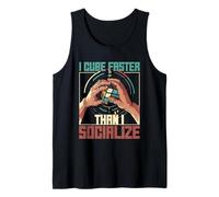 Speedcubing I Cube Faster Than I Socialize Tank Top