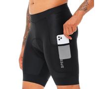 SPEEDCYC Men's Cycling Shorts 4D Padded Bike Bicycle Short Road Biking Mountain Riding Cycle Underwear with Pockets & Anti-Slip Leg Grips UPF 50+ Black