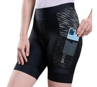 SPEEDCYC Women's Cycling Shorts 4D Padded Bike Bicycle Shorts Road Biking Mountain Riding Cycle Underwear with Pockets & Anti-Slip Leg Grips UPF 50+