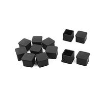 SpeedDa 1 inch Rubber Square Feet Furniture Table Chair Leg Foot Cover Caps Chair Leg Floor Protectors, Wood Floor Protector 1" x 1" 12pcs Black